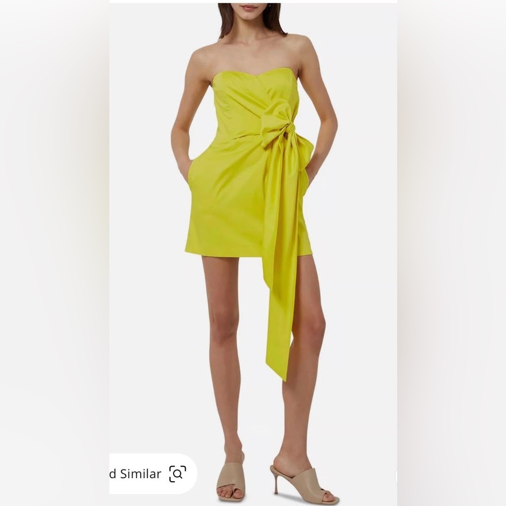 French Connection Strapless Lime Dress